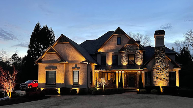 outdoor lighting uplighting example